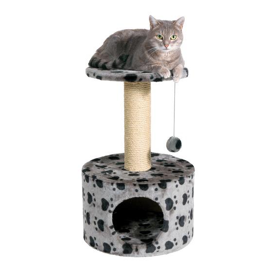 Дом-когтеточка для кошек Толедо кошачьи лапки серый 61см