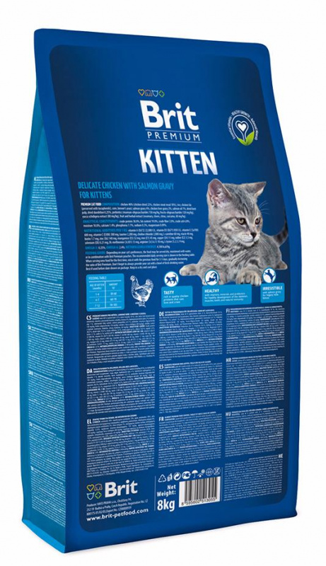 Premium Cat Kitten корм для котят, с курицей в соусе из лосося, 8 кг 1