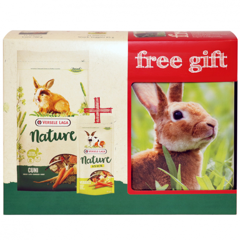 Набор для кроликов Nature Cuni+лакомство+ контейнер в подарок