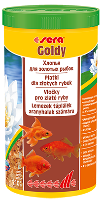 goldy корм для золотых рыбок хлопья, бн. 1000 мл