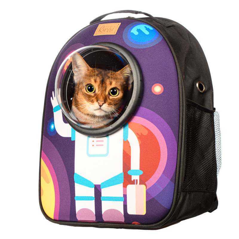 Рюкзак для переноски кошек и собак Космонавт, 31x30x42,5 см 3