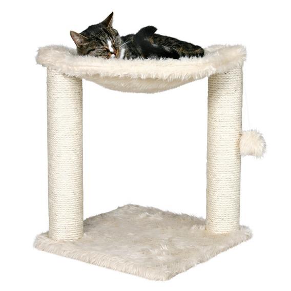 Дом-когтеточка для кошек База с лежанкой бежевый, высота 50 см