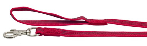 Поводок нейлон с латексной нитью двухсторонний 20мм*5м красный