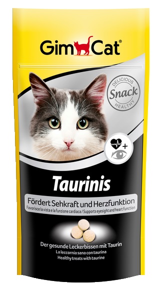 Gimcat Лакомство витаминизированное Тауринис с таурином для кошек,40г