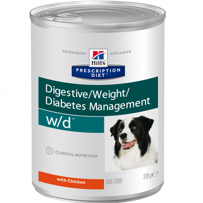 Prescription Diet w/d Digestive/Weight/Diabetes Management влажный корм для собак, с курицей, 370г