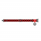 Превью Ошейник WAUDOG Nylon с рисунком Шотландка красная (ширина 15 мм, длина23-35 см) металлическая пряжка-фасткес