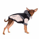 Превью Куртка с капюшоном на молнии для собак мелких пород Джек Рассел, Карликовый пинчер, Бигль 29x42x27см M серый (унисекс) 3