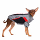 Превью Куртка на молнии для собак средних пород Карликовый пинчер, Джек Рассел, Бигль 37x54x35см XL серый (унисекс) 7