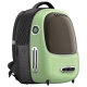 Превью Винтажный рюкзак-переноска для домашних животных зеленый, 33x30x45 см