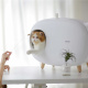 Превью Туалет-домик для кошек закрытый белый 64x45x45 1