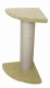 Превью Когтеточка-столбик для кошек Зонтик мощный угловой с лежанкой, бежевый, 45х45х84 см