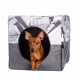 Превью Домик-трансформер Куб для кошек и собак мелких пород, 40x40x40 см, серый 4
