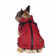 Превью Попона теплая со шлейкой для собак средних пород Французский бульдог M бордовый (унисекс)