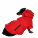 Превью Куртка для собак приталенная с меховым капюшоном красная M 2