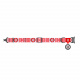 Превью Ошейник WAUDOG Nylon с рисунком Этно красный (ширина 20мм, длина 24-40см) металлическая пряжка-фасткес