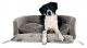 Превью Лежак для животных King of Dogs, серо-коричневый, отстегивающийся бортик, 90х70х25 см