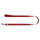 Превью Поводок WAUDOG Nylon с рисунком Шотландка красная (ширина 20 мм, длина122 см)