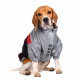 Превью Куртка на молнии для собак мелких пород Карликовый пинчер, Джек Рассел, Бигль 24x36x23см S серый (унисекс) 5