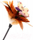 Превью Игрушка для кошек Дразнилка с перьями, бабочки, с резиновой ручкой, 60 см