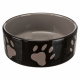 Превью Миска для собак с рисунком Лапка, 0,3 л/ф 12 см, керамика, коричневый/бежевый