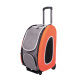 Превью Складная сумка-тележка 3 в 1 для собак (сумка, рюкзак, тележка) оранжевая 33х15,5х58 см