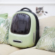 Превью Винтажный рюкзак-переноска для домашних животных зеленый, 33x30x45 см 6