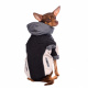 Превью Куртка с капюшоном на молнии для собак средних пород Джек Рассел, Карликовый пинчер, Бигль 37x54x35см XL серый (унисекс) 1