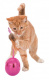 Превью Игрушка для кошек Pop-Up-Egg с перьями и музыкой, пластик, фуксия, 7х24 см 1