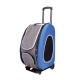Превью Складная сумка-тележка 3 в 1 для собак (сумка, рюкзак, тележка) синяя, 33х15,5х58 см