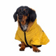 Превью Куртка приталенная с меховым капюшоном для собак S желтый (унисекс) 1