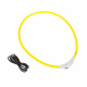 Превью Ошейник для собак средних пород светящий USB зарядка желтый 50 см