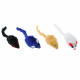 Превью Игрушка для кошек Мышка (искусственный мех) разноцветная 4,5 см