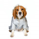 Превью Комбинезон с меховым капюшоном для собак 2XL серебряный (унисекс) 1
