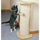 Превью Когтеточка для кошек угловая Lorca, 37 х 27 х 75см, с игрушкой, бежевая