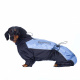 Превью Комбинезон для собак средних пород теплый Такса средняя мальчик графит/синий горизонт 42x36x52 см 1
