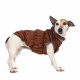 Превью Куртка для собак на молнии коричневая французский бульдог 2