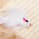 Превью Когтеточка-коврик (55х35х1 см) с игрушкой для кошек, бежевый 5