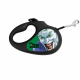 Превью Поводок-рулетка WAUDOG с рисунком Джокер Зеленый, размер S, до 15 кг,5 м черная