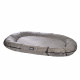 Превью Лежак овальный для собак и кошек средних и крупных пород, 100х70 см, серый