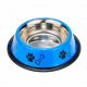 Превью Миска для собак цветной металл дизайн, резиновое основание 240мл