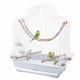 Превью Клетка для птиц Fiona, 50х30х65 см, белая, морозно-голубая