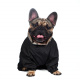 Превью Комбинезон для собак крупных пород теплый Французский бульдог мальчик черный/красный 42x54x70 см 2