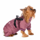 Превью Комбинезон на молнии со шлейкой для собак XS розовый (девочка)