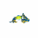 Превью Игрушка для собак Мяч на веревке синий с желтым 53 см
