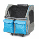Превью Сумка-рюкзак на колесиках 3 в 1 для кошек и собак мелкого размера, 43х31х43-106 см, синяя 2
