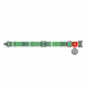 Превью Ошейник WAUDOG Nylon с рисунком Этно зеленый (ширина 25мм, длина 31-49см) металлическая пряжка-фасткес
