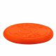 Превью Игрушка для собак Тарелка летающая диаметр 22 см средняя оранжевая, толщина 2,3 см, для собак средних пород (снаряд, пуллер) 1
