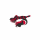 Превью Игрушка для собак Мяч на веревке красный с черным 53 см