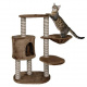 Превью Дом-когтеточка для кошек Морилес двухуровневый с площадкой коричневый, высота 99 см