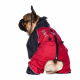 Превью Комбинезон для собак средних пород теплый Французский бульдог девочка темно-серый/бордовый 36x46x63 см 3